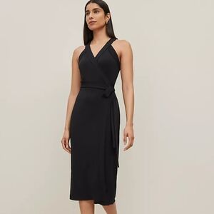 NWOT Ann Taylor Halter Wrap Midi Dress
